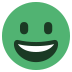 Emoji feliz cor verde